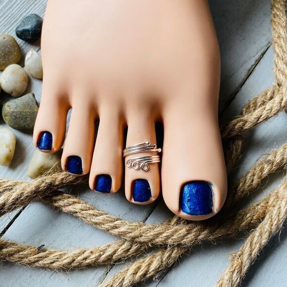 Sterling Silver Wrap Around Toe Ring - Picture 1 of 5
